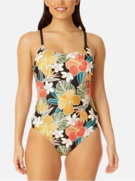 Hurley Other - HURLEY | Floral Hibiscus Tropical Caribbean Dreamin'‎ One Piece Swimsuit Large